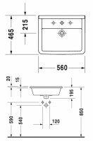 DURAVIT STARCK-3 LAVABO EMPOTRAR